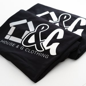 Photo of House & G branded t-shirts